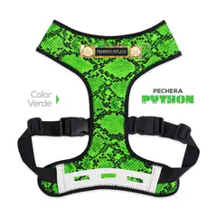 PERRITO PITUCO - PECHERA PYTHON VERDE TALLA L PLUS