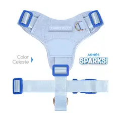 PERRITO PITUCO - ARNÉS SPARKS CELESTE TALLA S