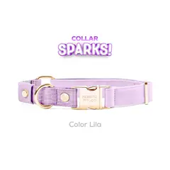 PERRITO PITUCO - COLLAR SPARKS LILA TALLA L