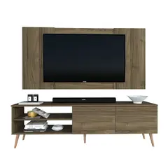 MOVENDA - Centro de Entretenimiento 65? Caxias Mesa de TV y Panel Gales con Patas de Madera