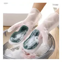 OTTOWARE - Guantes Cepillo de Silicona para Lavar Platos MULTIUSO