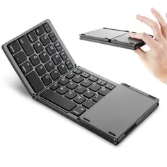 GENERICO - Teclado Inalámbrico Plegable Bluetooth Con Touchpad