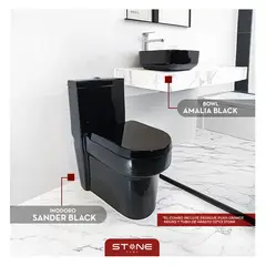 STONE - COMBO INODORO ONE PIECE SANDER BLACK BOWL AMALIA BLACK