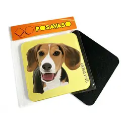 QALA DISEÑO - Posavaso de Acrílico - - Perro Beagle - Coaster 95x95