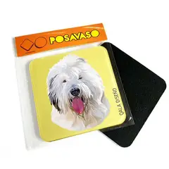 QALA DISEÑO - Posavaso de Acrílico - - Perro Ovejero - Coaster 95x95