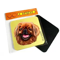 QALA DISEÑO - Posavaso de Acrílico - - Perro Pekinés - Coaster 95x95