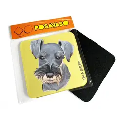 QALA DISEÑO - Posavaso de Acrílico - - Perro Schnauzer - Coaster 95x95