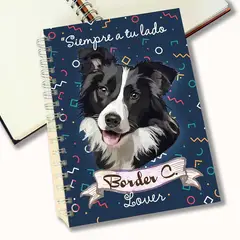 QALA DISEÑO - Cuaderno A5 - - Perro Border Collie