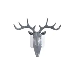 GENERICO - SET DE 2 PERCHEROs PORTA LLAVE VENADO GRIS