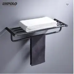 IMPORTADO MC - ELEGANTE TOALLERO NEGRO ACERO MATE SUS 304
