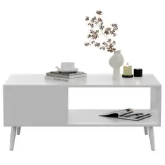 VENTITAS HOME - Mesa de Centro Vintage Dagny Blanco