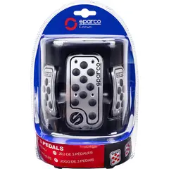 SPARCO - SET PEDALES ALUMINIO RACING CON GOMA NEGRA SPC0406BK
