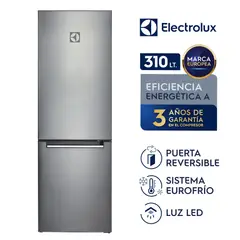 ELECTROLUX - Refrigerador 310L Frost Bottom Freezer Silver ERT32G2KSQS