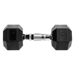 K6 FITNESS - Mancuerna Hexagonal 15 lbs 6.8 kg Encauchetada Pesa K6