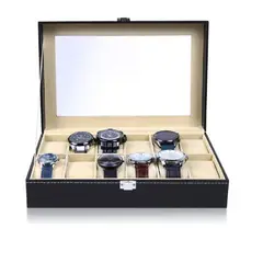 GENERICO - Estuche organizador de relojes de 12 Compartimientos