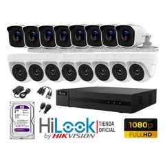 HILOOK - CÁMARAS SEGURIDAD KIT 16 FULL HD 1080P + DISCO 2TB