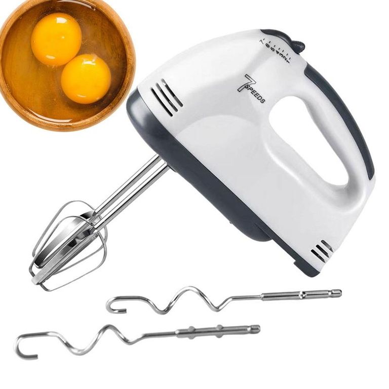 Batidor Eléctrico de Huevos Mayonesa Batidos 7Velocidades y Cabezales