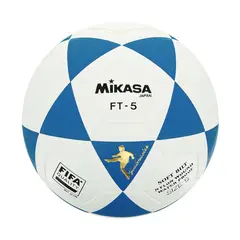 MIKASA - PELOTA PARA FÚTBOL FT-5 CUERO FIFA 5 BLANCO/AZUL