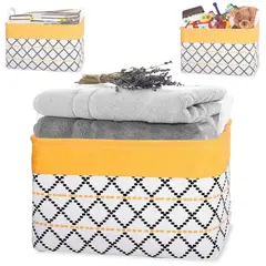 MINARI - Cesta Organizador de Almacenamiento Plegable Dormitorio Lavandería Amarillo 181C