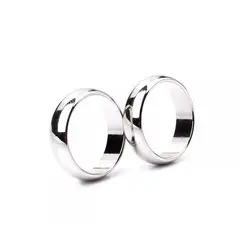 GENERICO - Anillo de Matrimonio Alianzas Eternal Hombre Bañado Oro Blanco Genieka