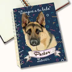 QALA DISEÑO - Cuaderno A5 - - Perro Pastor Alemán