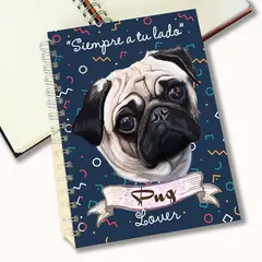 QALA DISEÑO - Cuaderno A5 - - Perro Pug
