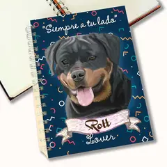 QALA DISEÑO - Cuaderno A5 - - Perro Rottweiler