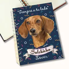 QALA DISEÑO - Cuaderno A5 - - Perro Salchicha M Dachshund