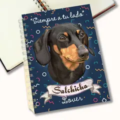 QALA DISEÑO - Cuaderno A5 - - Perro Salchicha Negro