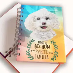 QALA DISEÑO - Libreta A6 - - Perro Bichón Frisé