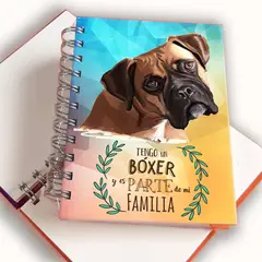 QALA DISEÑO - Libreta A6 - - Perro Bóxer