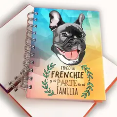 QALA DISEÑO - Libreta A6 - - Perro Bulldog Francés