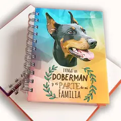 QALA DISEÑO - Libreta A6 - - Perro Doberman