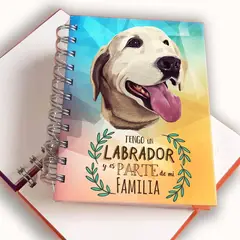 QALA DISEÑO - Libreta A6 - - Perro Labrador Retriever