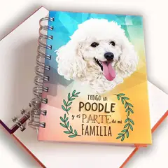 QALA DISEÑO - Libreta A6 - - Perro Poodle blanco