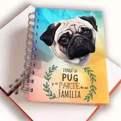 QALA DISEÑO - Libreta A6 - - Perro Pug Carlino