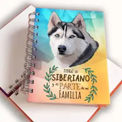 QALA DISEÑO - Libreta A6 - - Perro Siberiano