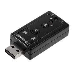 OEM - Tarjeta De Sonido Externo 7.1 USB Audio 3D Adaptador 3.5 Jack
