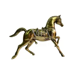 MFAP BRONCERIA Y ANTIGUEDADES - Caballo de bronce fundido 24 cm - Galope dorado