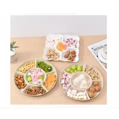 GENERICO - Bandeja de bocaditos piqueos de caidad BLANCO con divisiones