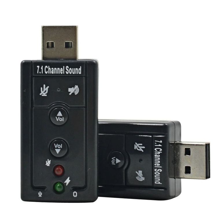 Tarjeta De Sonido Externo 7.1 USB Audio 3D Adaptador 3.5 Jack