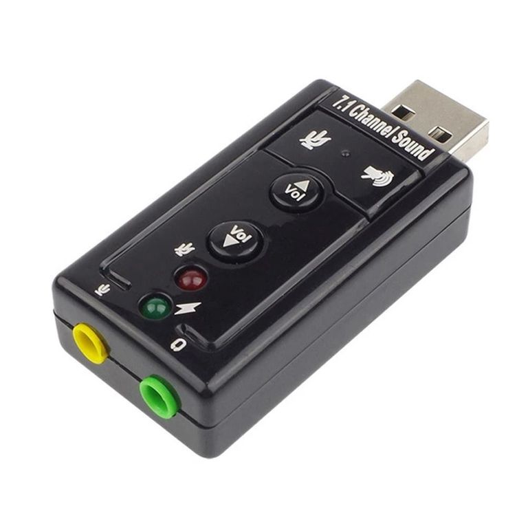 Tarjeta De Sonido Externo 7.1 USB 3D Adaptador 3.5 Jack