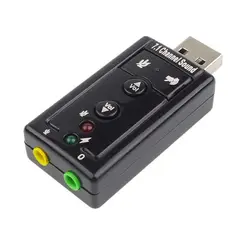 OEM - Tarjeta De Sonido Externo 7.1 USB 3D Adaptador 3.5 Jack