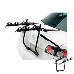 GENERICO - SOPORTE PORTABICICLETA NEGRO PARA 3 AUTO Y CAMIONETA