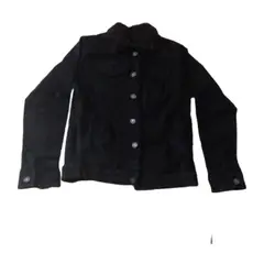 GENERICO - Casaca jean rasgada para hombre color negro