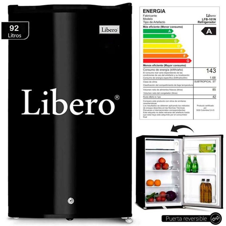 Frigobar LFB-101N-Negro