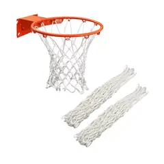 GENERICO - MALLAS DE BÁSKET 12 ENGANCHES – BLANCO #240.