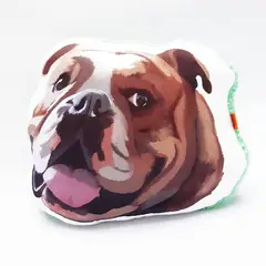 QALA DISEÑO - Almohada Decorativa - - Perro Bulldog Ingles