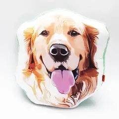 QALA DISEÑO - Almohada Decorativa - - Perro Golden Retriever