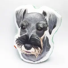 QALA DISEÑO - Almohada Decorativa - - Perro Schnauzer